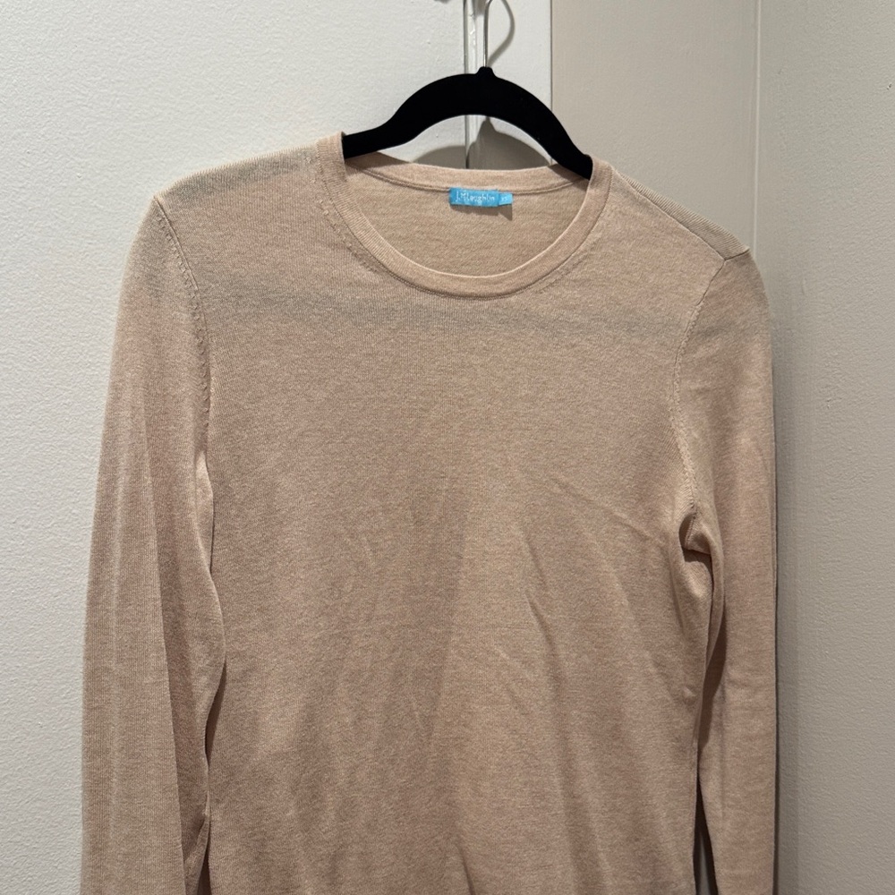 J. McLaughlin Cream Crew Neck Sweater